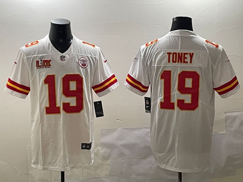 Men Kansas City Chiefs 19 Toney White Second generations 2025 Nike Limited NFL Jersey style 5